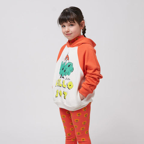 【D1】BOBO CHOSES（ボボショーズ）2025SS Hello Joy ranglan sleeves hoodie キッズスウェットパーカー