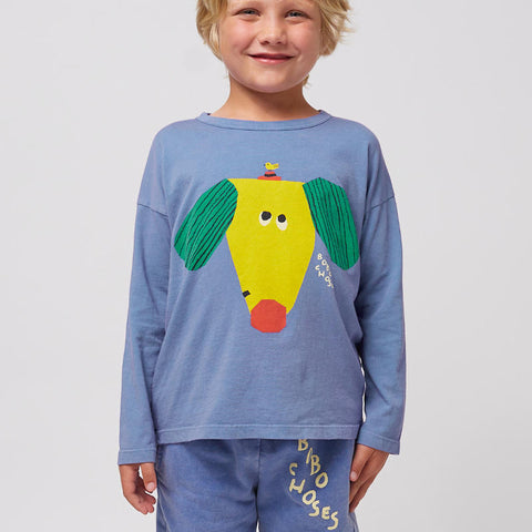 【D1】BOBO CHOSES（ボボショーズ）2025SS Happy Dog long sleeve T-shirt キッズ長袖Tシャツ