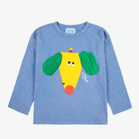 【D1】BOBO CHOSES（ボボショーズ）2025SS Happy Dog long sleeve T-shirt キッズ長袖Tシャツ