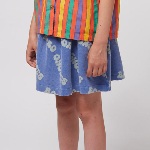 【D1】BOBO CHOSES（ボボショーズ）2025SS Wavy Bobo Choses all over waffle skirt　ワッフルスカート