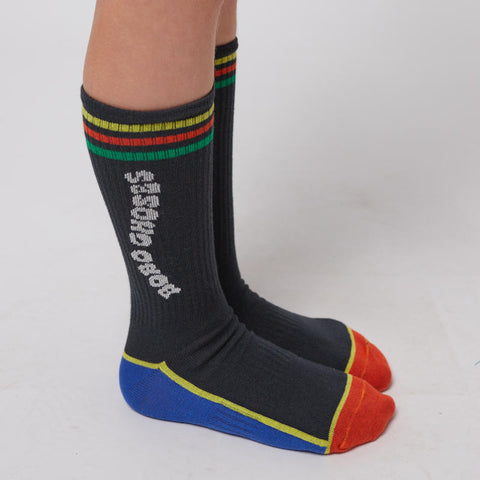 【D1】BOBO CHOSES（ボボショーズ）2025SS Bobo Choses color block long socks キッズハイソックス