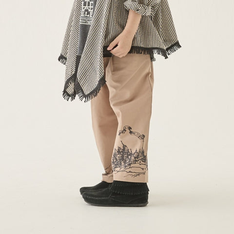 elfinFolk（エルフィンフォルク）2025SS   ElfHeim Wide Pants  デザインプリントワイドパンツ