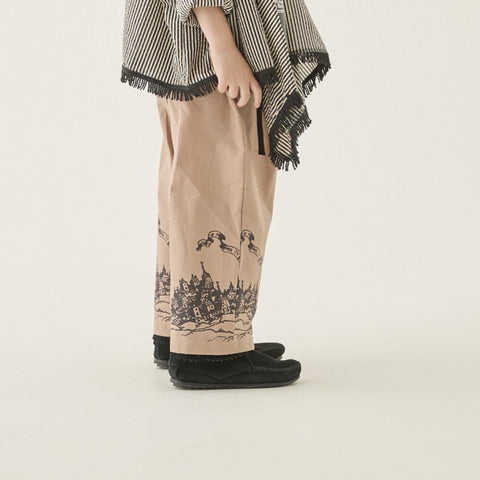 elfinFolk（エルフィンフォルク）2025SS   ElfHeim Wide Pants  デザインプリントワイドパンツ