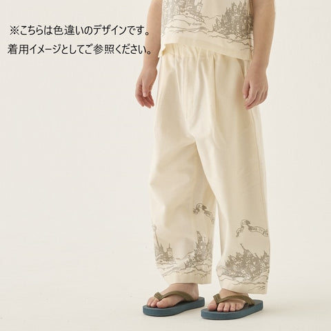 elfinFolk（エルフィンフォルク）2025SS   ElfHeim Wide Pants  デザインプリントワイドパンツ