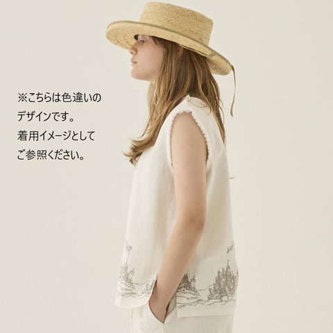 【3月入荷次第お届けのご予約】 elfinFolk（エルフィンフォルク）2025SS womens ElfHeim Sleeveless Tops natural  ノースリーブトップス　レディース