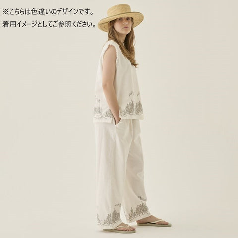 【3月入荷次第お届けのご予約】 elfinFolk（エルフィンフォルク）2025SS womens ElfHeim Sleeveless Tops natural  ノースリーブトップス　レディース