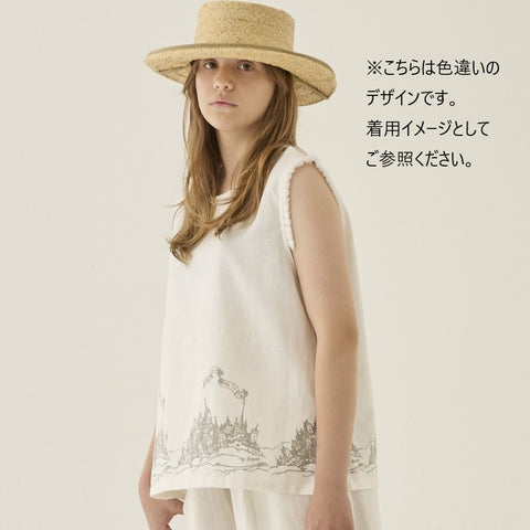 【3月入荷次第お届けのご予約】 elfinFolk（エルフィンフォルク）2025SS womens ElfHeim Sleeveless Tops black  ノースリーブトップス  レディース