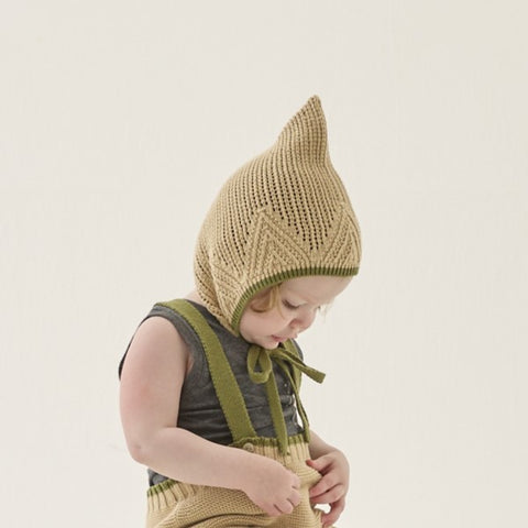 elfinFolk 2024AW Beast beanie beige with ears