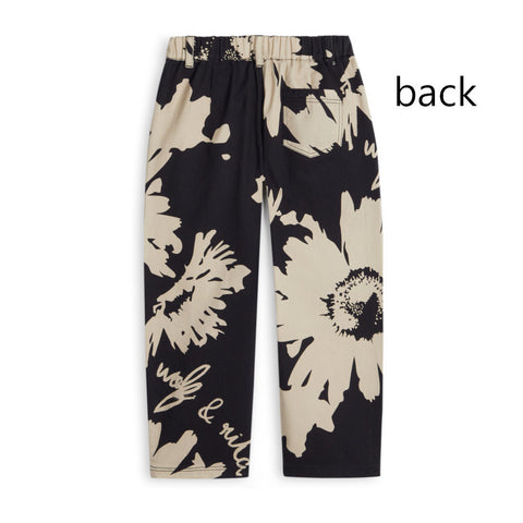 【2/2まで送料無料】WOLF&RITA（ウルフアンドリタ） 2025SS CELSO BOTANICAL BLACK Trousers ボタニカル柄パンツ