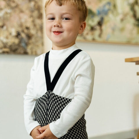 【6/12Mサイズは12/10頃入荷次第のお届け】【ネコポス不可】AC-1 Silly Silas（シリーサイラス） Footless Classic  Atelier Collection -Black×White Checked-  チェック柄 フットレス　クラシックブラック