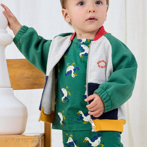 【D2】BOBOCHOSES（ボボショーズ）2025AW Tic Tac Toe color block zipped sweatshirt　 ジップスウェット 、ブルゾン