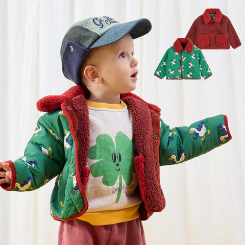 【D2】BOBOCHOSES（ボボショーズ）2025AW La Oca all over reversible sheepskin jacket　リバーシブルジャケット、ブルゾン