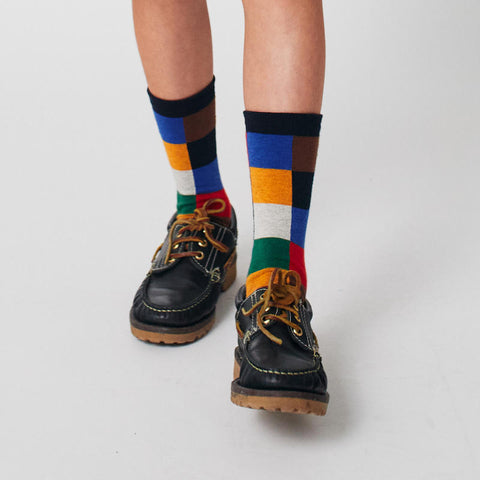 【D2】BOBOCHOSES（ボボショーズ）2025AW Multicolor Tiles long socks　キッズソックス、靴下