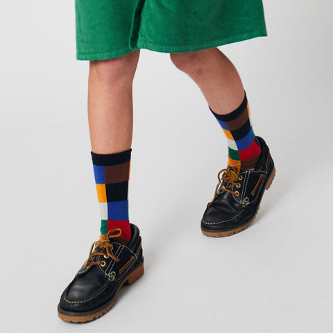 【D2】BOBOCHOSES（ボボショーズ）2025AW Multicolor Tiles long socks　キッズソックス、靴下