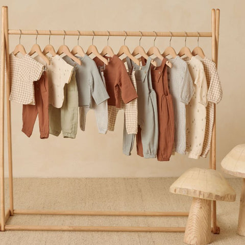 Quincy Mae 2024AW EDEN ROMPER PLUM GINGHAM Rompers