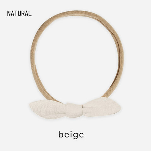 Quincy Mae 2024AW RIBBED KNOTTED HEADBAND GOLDEN STRIPE Baby Turban (Hairband)