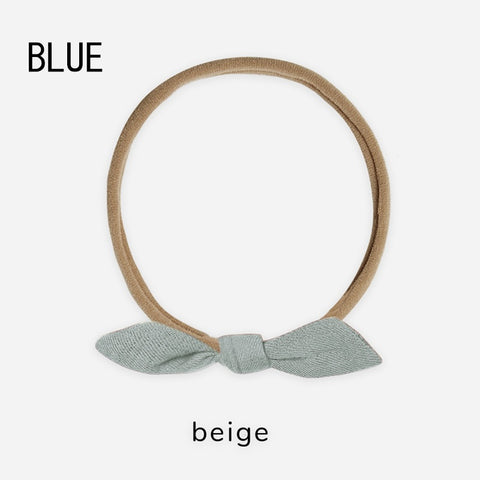 Quincy Mae 2024AW RIBBED KNOTTED HEADBAND GOLDEN STRIPE Baby Turban (Hairband)