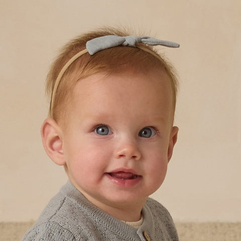 Quincy Mae 2024AW RIBBED KNOTTED HEADBAND GOLDEN STRIPE Baby Turban (Hairband)