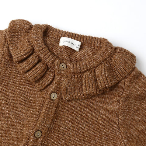 Quincy Mae 2024AW RUFFLE COLLAR BUTTON DRESS