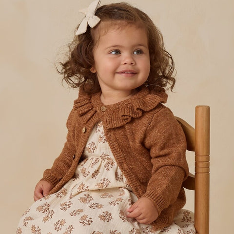 Quincy Mae 2024AW RUFFLE COLLAR BUTTON DRESS