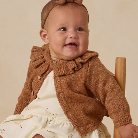 Quincy Mae 2024AW RUFFLE COLLAR BUTTON DRESS