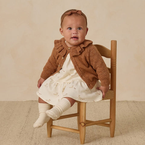 Quincy Mae 2024AW RUFFLE COLLAR BUTTON DRESS