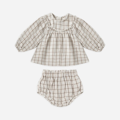 Quincy Mae 2024AW RUFFLE COLLAR BUTTON DRESS