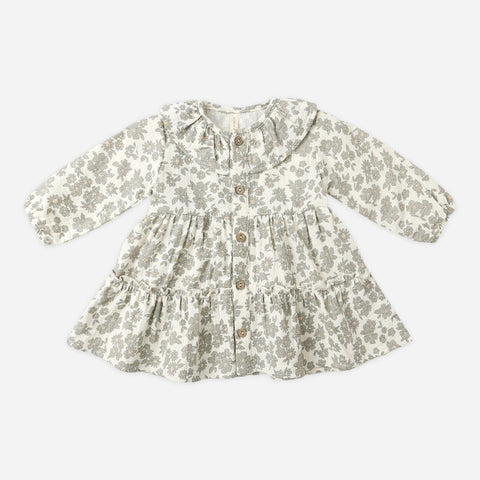 Quincy Mae 2024AW RUFFLE COLLAR BUTTON DRESS