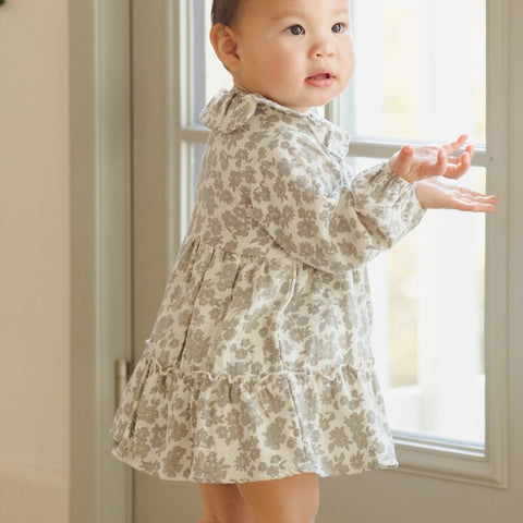 Quincy Mae 2024AW RUFFLE COLLAR BUTTON DRESS