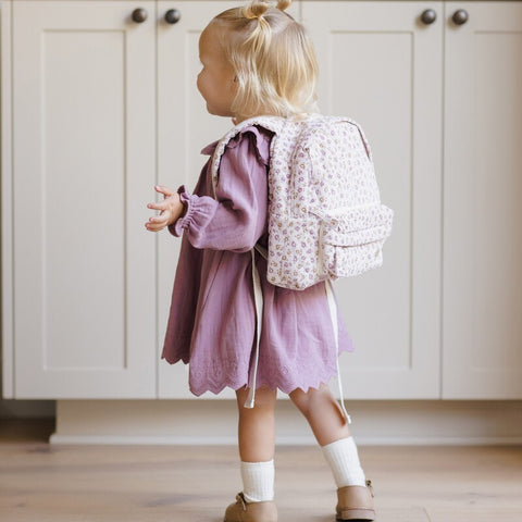 【D2】Quincy Mae（クインシーメイ）2025AW　LONG SLEEVE ISLA DRESS -MULBERRY-  ワンピース