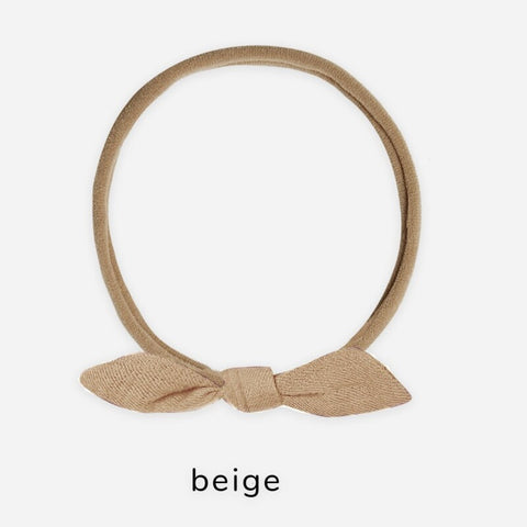 【D2】Quincy Mae（クインシーメイ）2025AW LITTLE KNOT HEADBAND -GOLDEN-　リボン付きヘッドバンド、ヘアアクセ