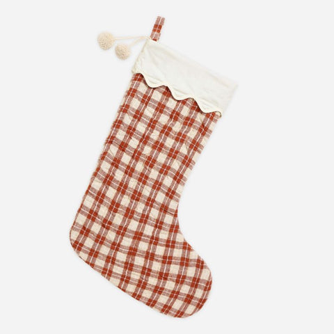 【D3】Rylee & Cru （ライリーアンドクルー）2025AW　Christmas Stocking  -Red Plaid- 　クリスマスストッキング　レッドチェック柄