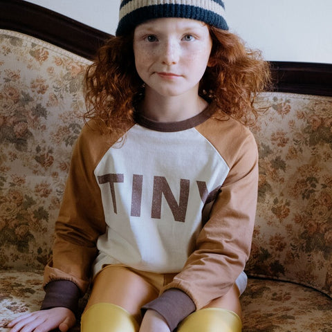 【D2】TINYCOTTONS / タイニーコットンズ2025AW   Tiny Color Block Raglan Sleeve Tee キッズカラーブロック長袖Tシャツ