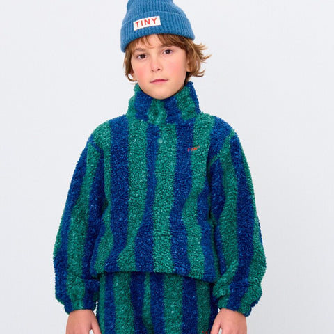 【D2】TINYCOTTONS / タイニーコットンズ2025AW   Stripes Sherpa Sweatshirt　 ストライプスウェットシャツ