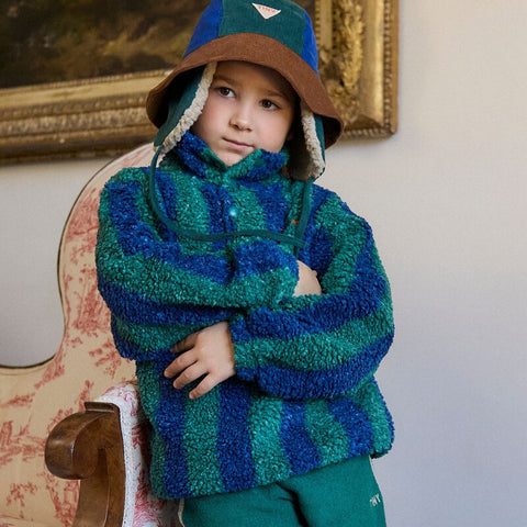 【D2】TINYCOTTONS / タイニーコットンズ2025AW   Stripes Sherpa Sweatshirt　 ストライプスウェットシャツ