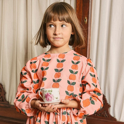 【D2】TINYCOTTONS / タイニーコットンズ2025AW    Apples Blouse キッズりんご柄ブラウス