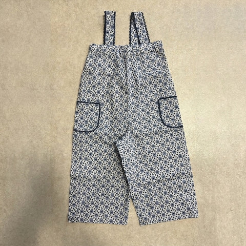 【drop3】&pal（アンドパル）2026SS　floral pattern salopette  white　ポケット付き花柄サロペット　ホワイト