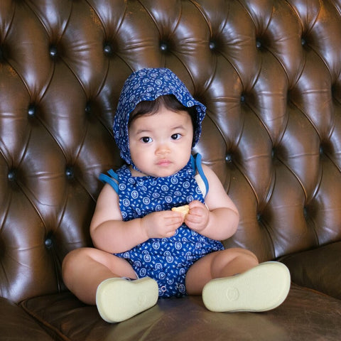 【drop3】&pal（アンドパル）2026SS　floral pattern salopette rompers　blue　花柄サロペットロンパース　ブルー