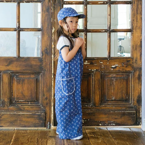 【drop3】&pal（アンドパル）2026SS　 floral print cap blue　花柄プリントキャップ帽　ブルー