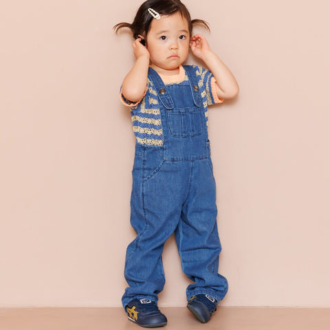 【drop1】&pal（アンドパル）2026SS　denim salopette  blue　デニムサロペット　ブルー