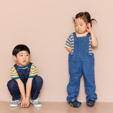 【drop1】&pal（アンドパル）2026SS　denim salopette  blue　デニムサロペット　ブルー