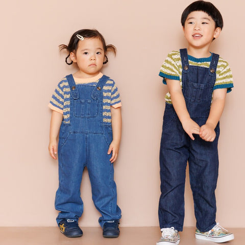 【drop1】&pal（アンドパル）2026SS　denim salopette  blue　デニムサロペット　ブルー