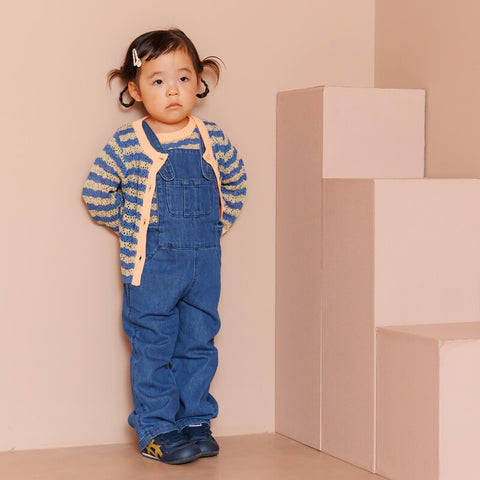 【drop1】&pal（アンドパル）2026SS　denim salopette  blue　デニムサロペット　ブルー