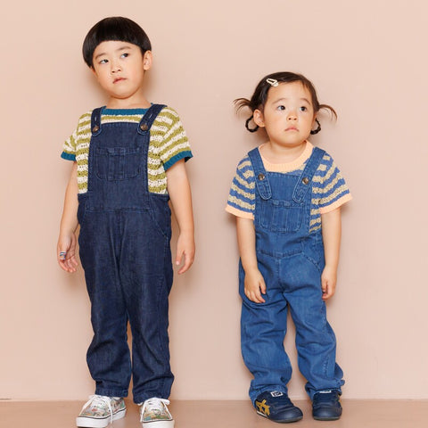 【drop1】&pal（アンドパル）2026SS　denim salopette  blue　デニムサロペット　ブルー