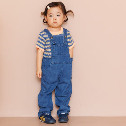【drop1】&pal（アンドパル）2026SS　denim salopette  blue　デニムサロペット　ブルー
