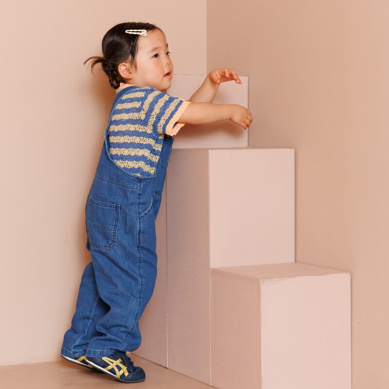 drop1】&pal（アンドパル）2026SS denim salopette blue デニム