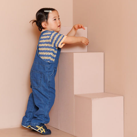 【drop1】&pal（アンドパル）2026SS　denim salopette  blue　デニムサロペット　ブルー