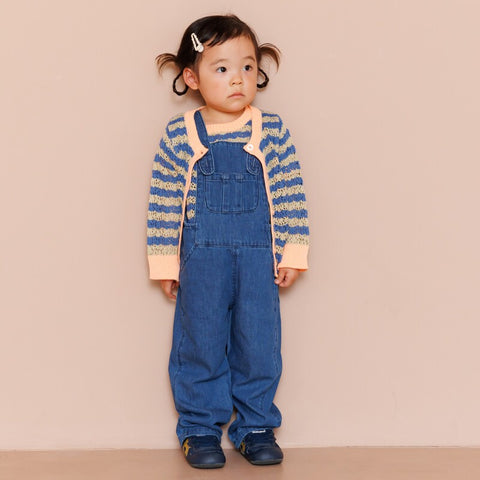 【drop1】&pal（アンドパル）2026SS　denim salopette  blue　デニムサロペット　ブルー