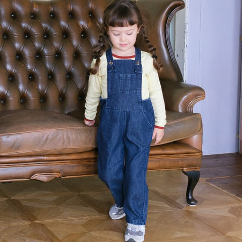 【drop1】&pal（アンドパル）2026SS　denim salopette  navy　デニムサロペット　ネイビー