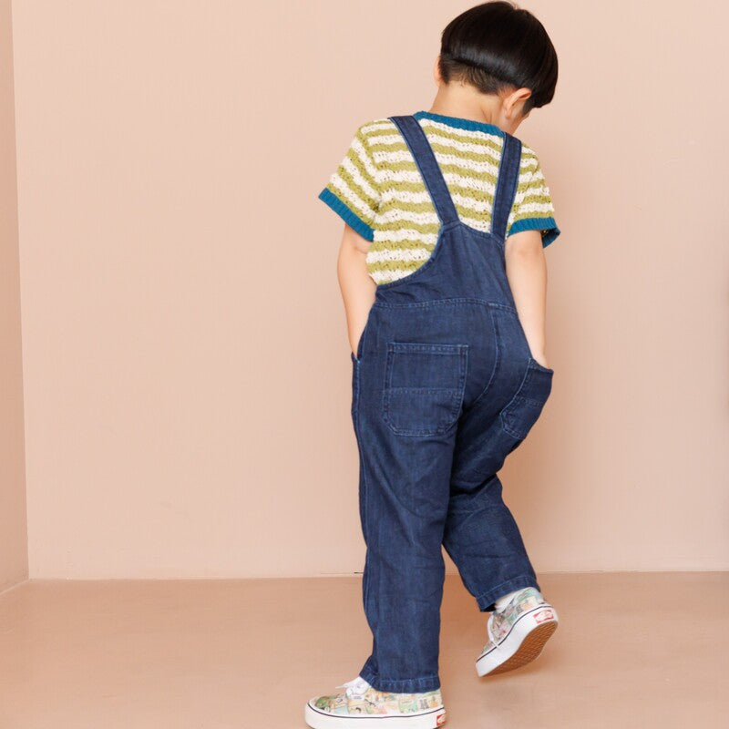 drop1】&pal（アンドパル）2026SS denim salopette navy デニム